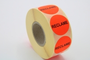 Etiket rond      35 mm fluor rood reclame