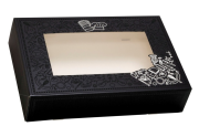 Cateringdozen Zwart + venster 360x250x080 10stuks Dessin 835 