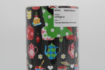 Cadeaupapier rollen 50 cm 200 meter Teacups Black K601104/6