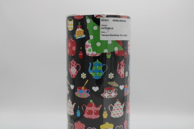 Cadeaupapier rollen 50 cm 200 meter Teacups Black K601104/6