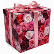 Cadeaupapier rol 30 cm 200 meter Pink Roses