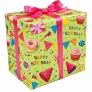 Cadeaupapier rollen 50 cm. Party lime