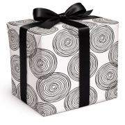Cadeaupapier rollen 30 cm 175 meter \'circles black\'