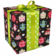 Cadeaupapier rollen 50 cm 200 meter Teacups Black K601104/6
