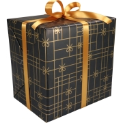 Cadeaupapier rollen 30 / 50 cm. Strikken zwart/goud