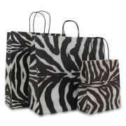 Papieren draagtassen \'Zebra\'  36+13 x 41 cm