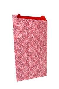 Cadeauzakjes \'stripe red\' 12 x 4,5 x 20 cm 