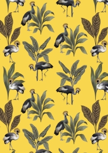 Cadeaupapier rollen 50 cm. Crane Yellow