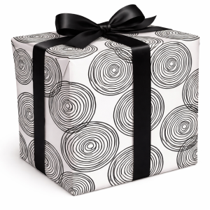 Cadeaupapier rollen 30 cm 175 meter \'circles black\'
