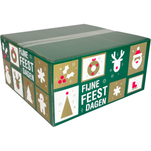 Kerstpakketdozen Tegels B 350x315x170mm