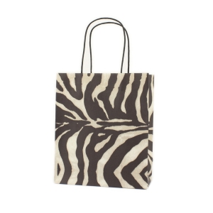 Papieren draagtassen \'Zebra\'  22+10 x 26 cm